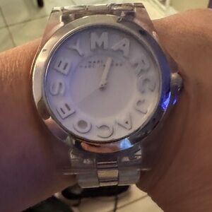 Marc Jacobs White and Silver Watch